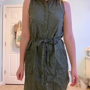 Army Green Dress W/ Pockets